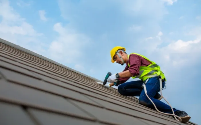 man on the roof