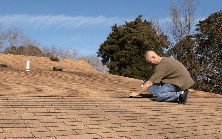 man on the roof