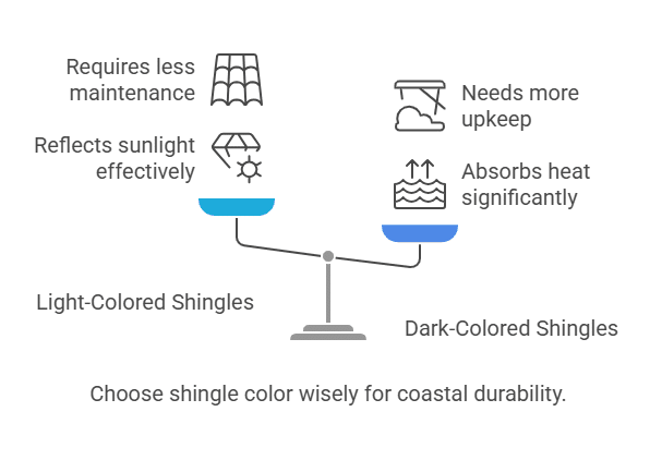 The Ultimate Gulf Coast Guide: Choosing Your Perfect Roof Color (That Your Neighbors Will Envy) 3 How Different Colors and Materials Hold Up to Salt Air Humidity and Storms visual selection