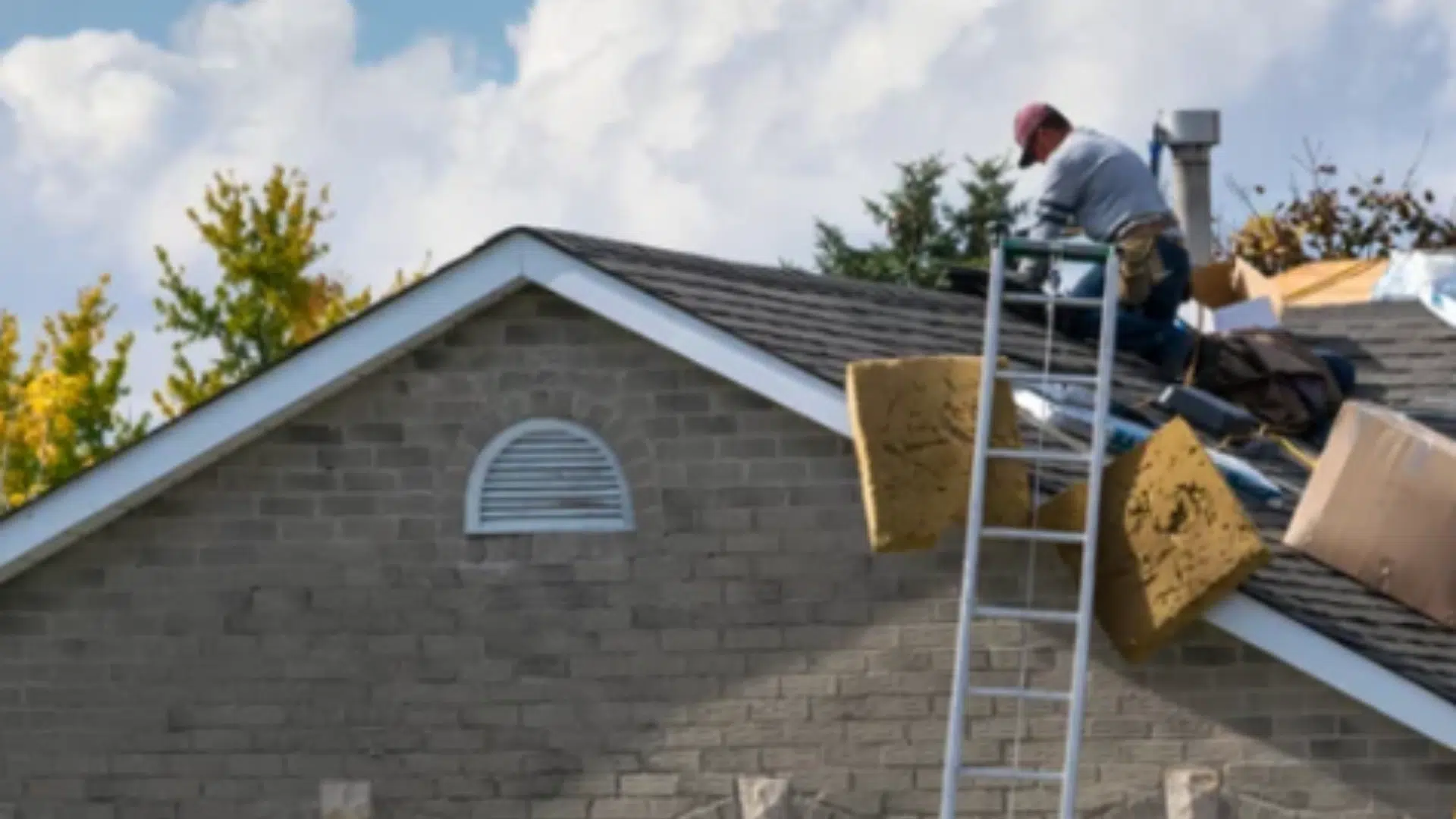 Integrity Roofing crew repairing storm damage on a Gulfport, MS roof