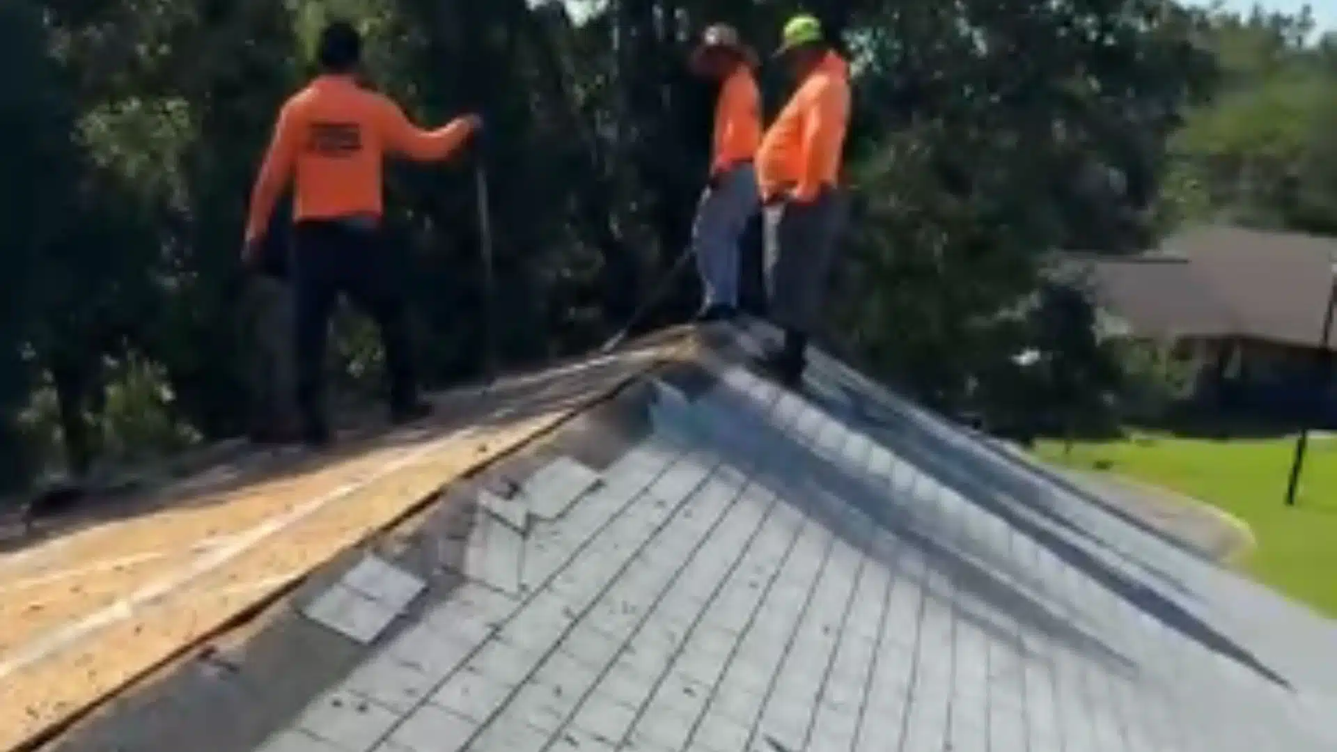 “Licensed roofer installing a FORTIFIED™ roof on a Gulfport MS home overlooking the Gulf Coast.”