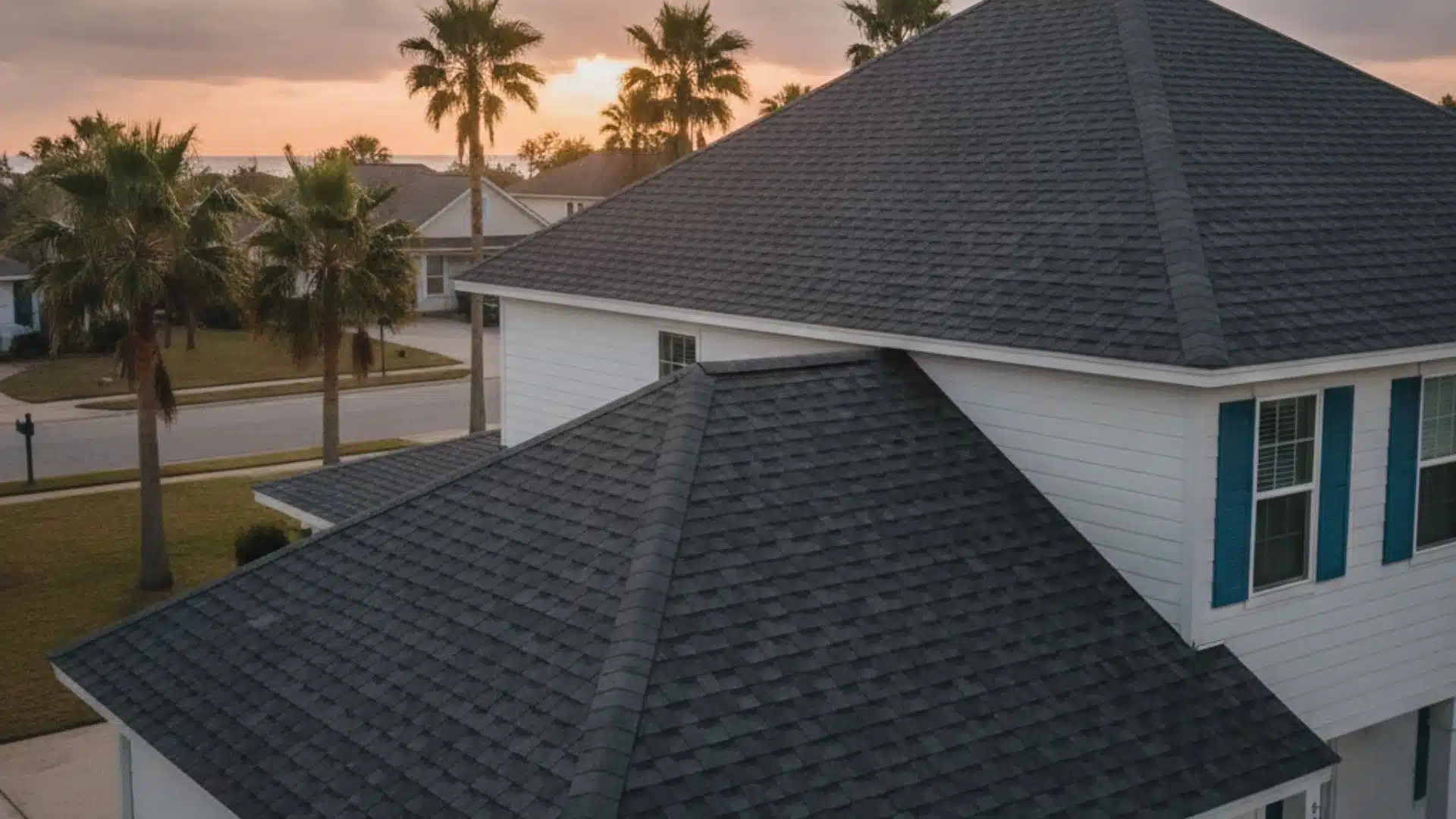FORTIFIED Roof™ installed on a Gulfport MS home showing hurricane-resistant architectural shingles and reinforced roof edges for coastal storm protection