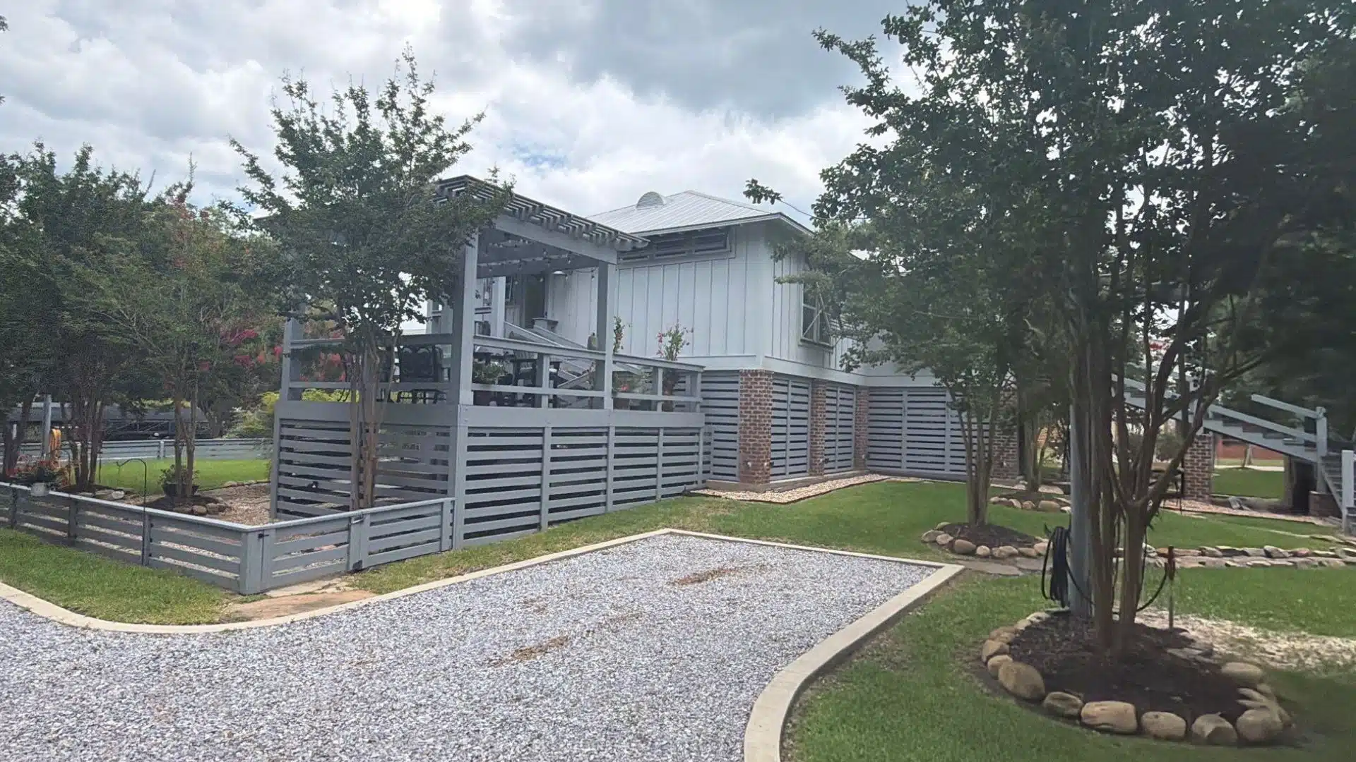 Standing seam metal roof installation on a waterfront home in Bay St. Louis MS